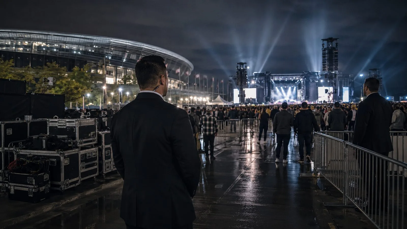 TB Defense event security agent at a stadium concert in Chicago