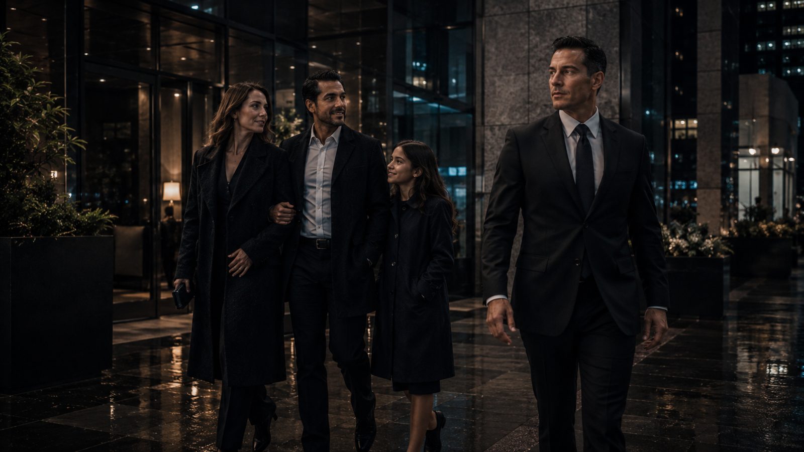 A family escorted by a TB Defense protective agent in Chicago