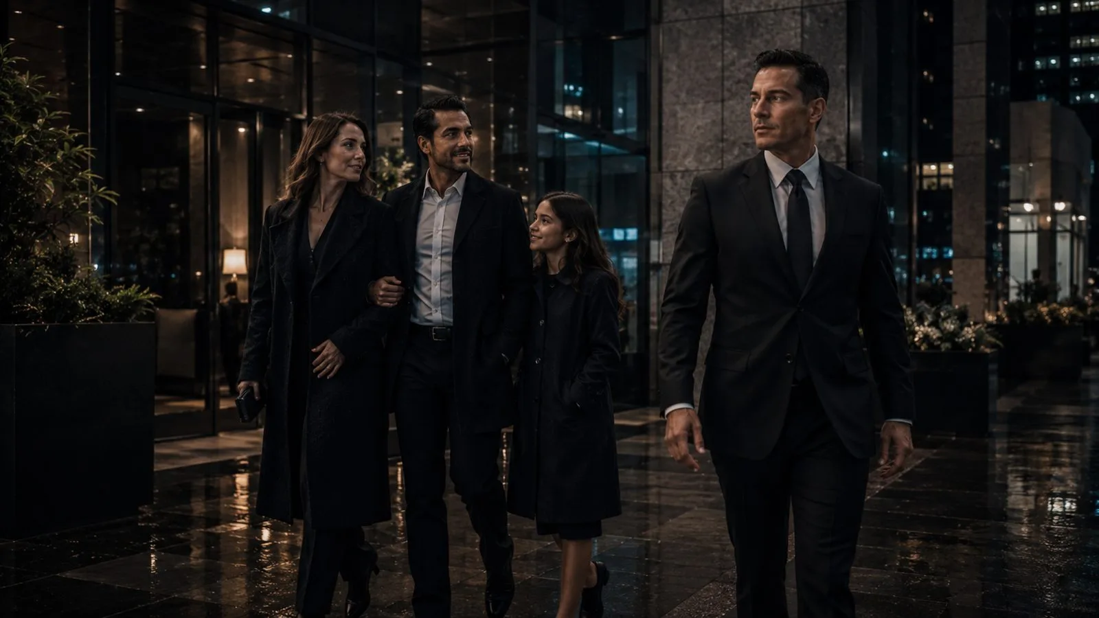 A family escorted by a TB Defense protective agent in Chicago