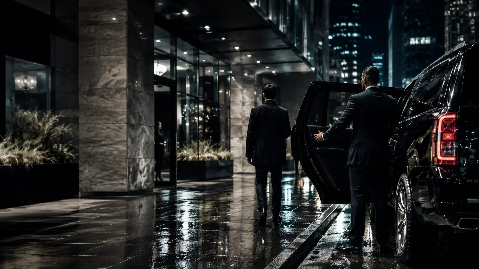Executive protection agent and secure vehicle in Chicago